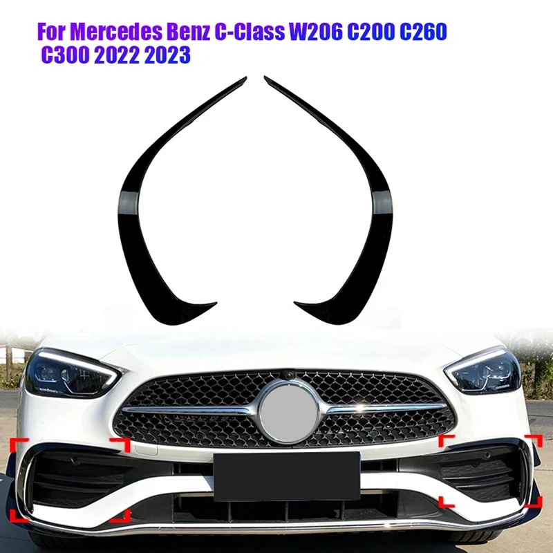 

1 пара, автомобильные передние бамперы для Mercedes Benz C-Class W206 C200 C300 2022-2023