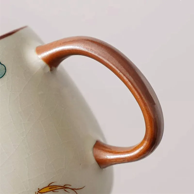 Exquisite Ceramics Fair Cup Tea Set Accessories Raw Ore Five-color Tea Separator Handmade Anti-hot Teacup Chinese Tea Infuser