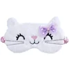 Cute Cat Soft Sleeping Eye Cover Mask Animal Plush Fabric Blindfold Relax Girls Lady For Home Traveling Eye Care 5