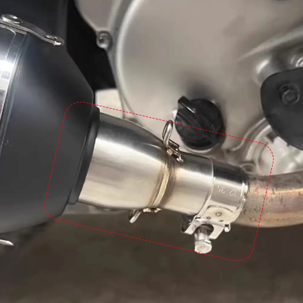 Universal Intermediate Link Pipe for Motorcycles – High-Performance Muffler Connection, Versatile Fit for Various Diameters