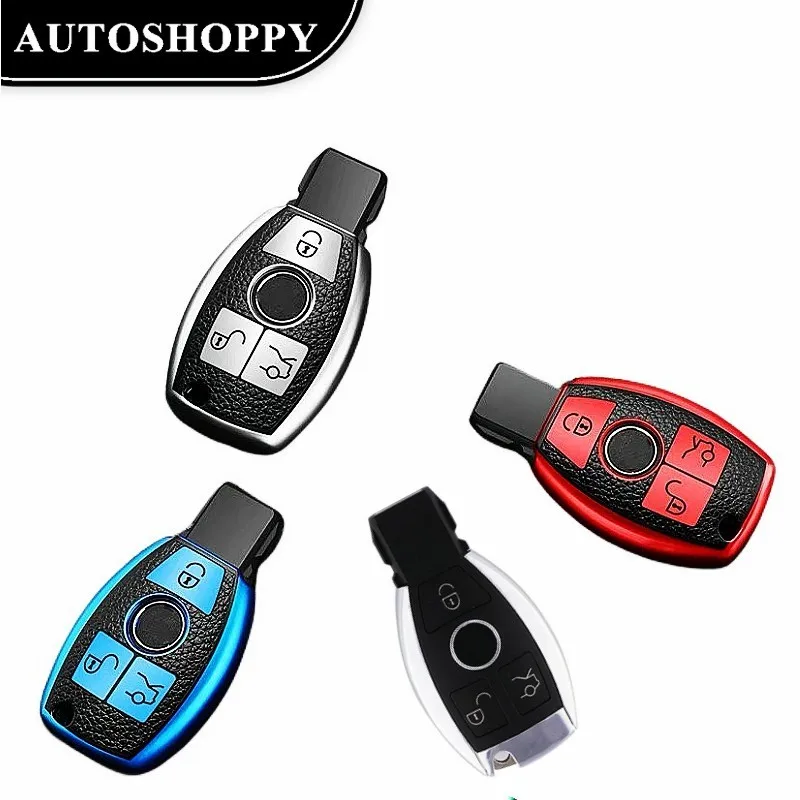 

Promotion Leather TPU Car Key Case Cover Shell Fob For Mercedes Benz A B C E S Class W204 W205 W212 W213 W176 GLC CLA AMG W177