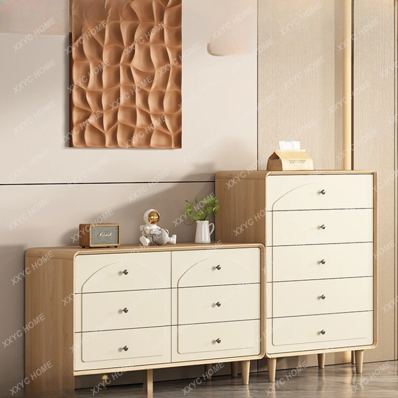 

Chest of Drawers Living Room Wall Solid Wood Frame Chest of Drawer Storage Side Cabinet
