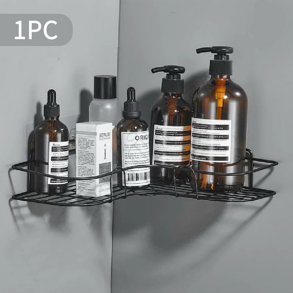 Banyo Rafı, Duş Caddy Rafı, Banyo Mutfak Delme Yok Üçgen Depolama Rafı, Duş Rafı, Şampuan Depolama Rafı Tutucu