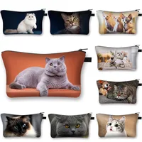 2021 New Hot  Various varieties Cat Print Cosmetic Bag  Ladies Makeup Bags  Lovely Cosmetics Pouch  Travel Cosmetic  Bag Gift 1