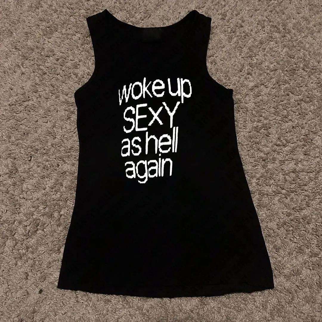 Aesthetic Emo Girls Fashion Sexy Streetwear Y2K Style 2PCS Clothing Womens Punk Gothic 2000s Tops Harajuku sleeveless Crop Tops 2
