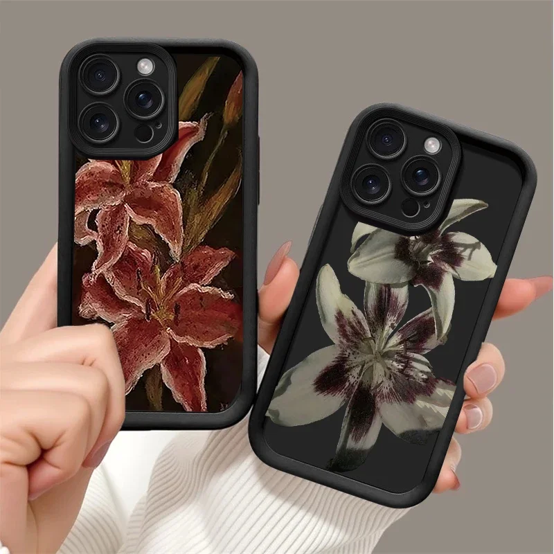 Retro Classic Oil Painting Flower Phone Case
