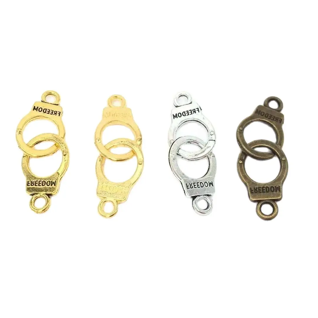 

10 Pcs 30X10mm Weapon Handcuffs Charms Fit DIY Necklace Earring Bracelet Anklet Jewelry Makings
