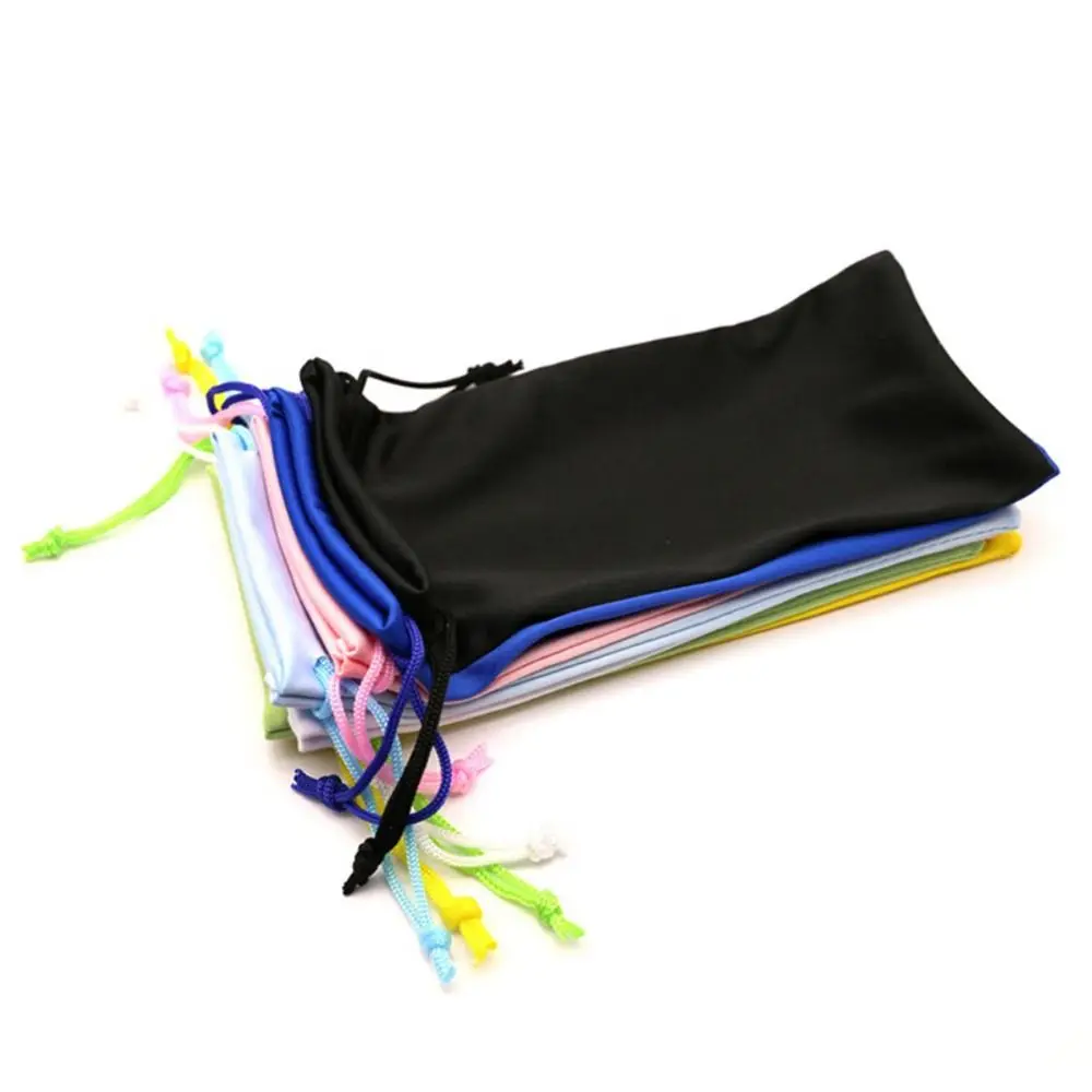 Einfache Sonnenbrille tasche Kordel zug Mikro faser weiche Brille Tasche Brillen etui Unisex – Detail 6