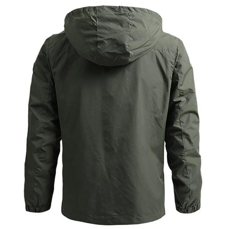Outdoor Jackets Men Military Jacket Outwear Breathable Hoodie Casual Multi Pockets Coats Hiking Camping Sports Clothing 6XL 7XL - 3