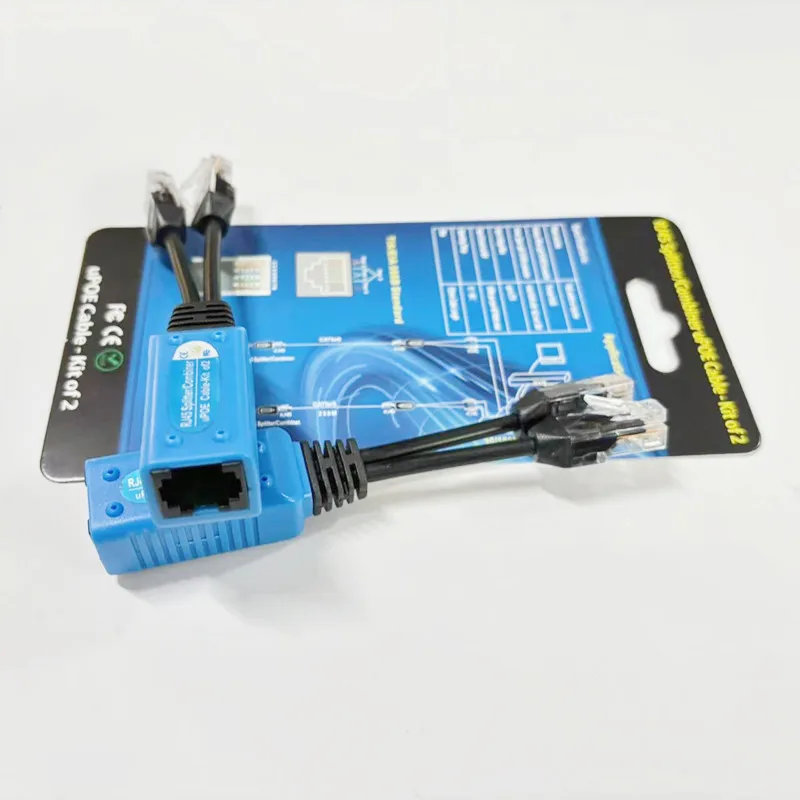 RJ45 스플리터 콤바이너 uPOE 케이블 키트 POE 어댑터 케이블 커넥터 감시용 IP 카메라용 패시브 전원 케이블