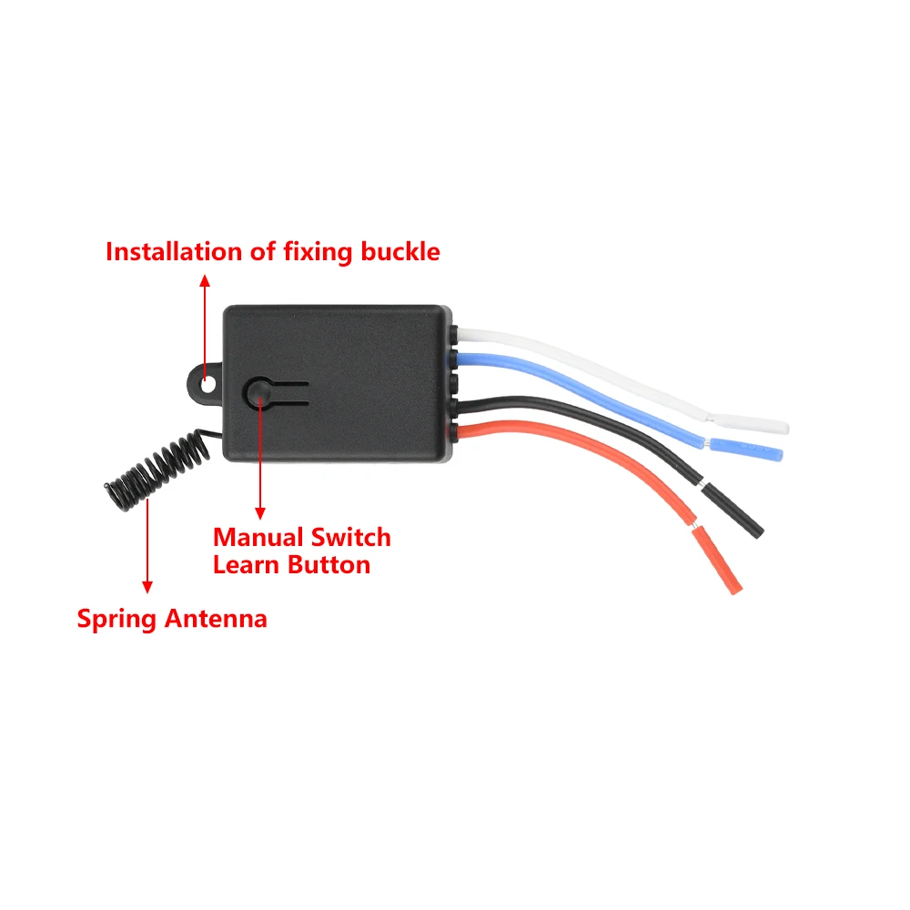 Smart Wireless Switch Receiver 10A 433MHz RF Relay Remote