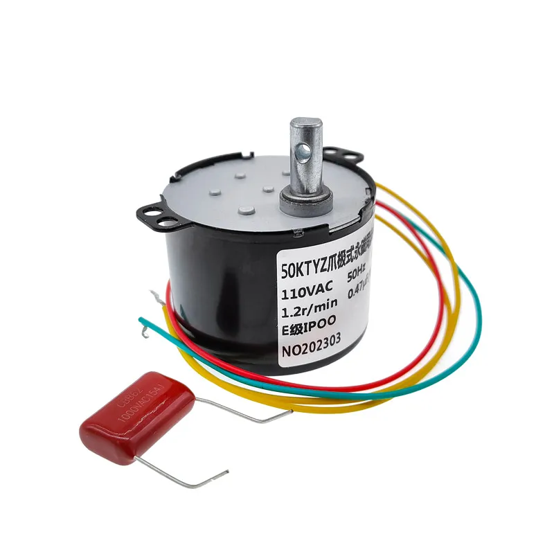 Permanent Magnet Synchronous Motor 50KTYZ 110V/120V/127VAC 6W Speed Reducer Controllable Positive And Negative Inversion