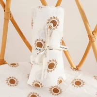 HappyFlute Soft Bamboo Cotton Baby Muslin Swaddle Blanket Newborn Kids Wrap Infant Stroller Cover Nursing Towel 120*110cm 2