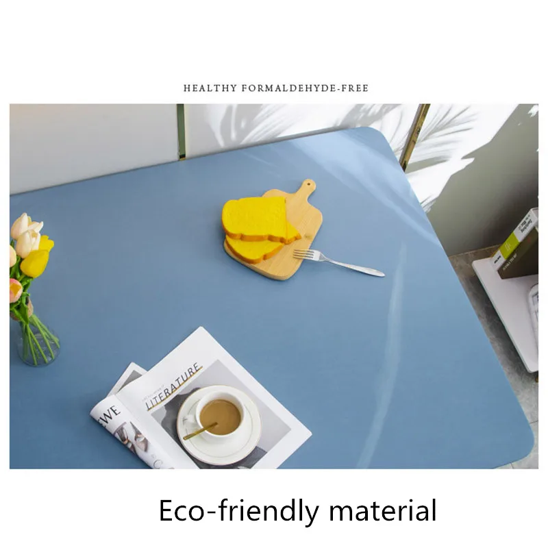 Waterproof Oilproof Tablecloth PU Leather Table Cover Student Desk Mat