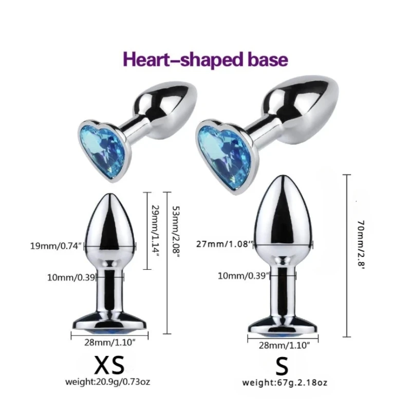Mini Metal Anal Plug Beginner Butt Plug Masturbation Tool Sex Massager Adult Sex Toys Jelly Color Buttplug Prostate Massager 18