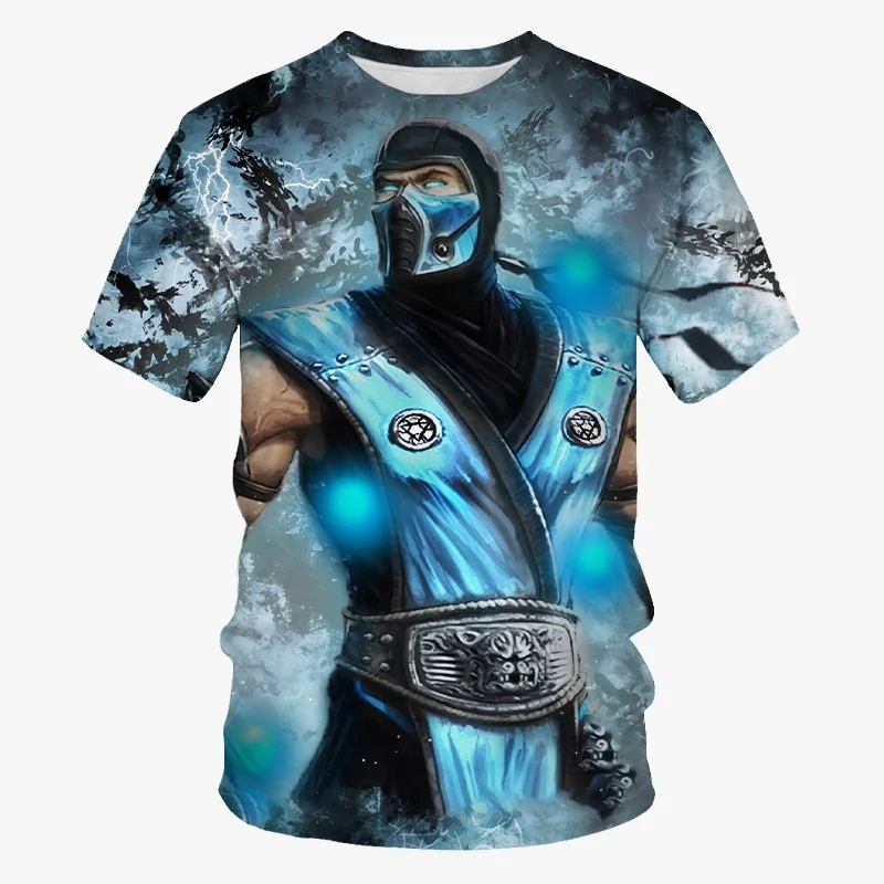 

Hot Sale Mortal Kombat T Shirt Summer New Fashion 3D Printing Game Short Sleeves Cool Men's Crew Neck T-Shirt Street Clothes