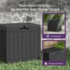 Lockable Storage Box, Weather-Resistant Outdoor Storage Bin, 30-Gallon Faux Plank Driftwood