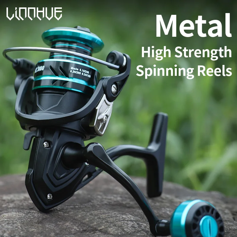 Fishing Reels LINNHUE HZ1000-7000 Max Drag 10kg Metal Spool Grip Spinning For Carp Fishing Accessories
