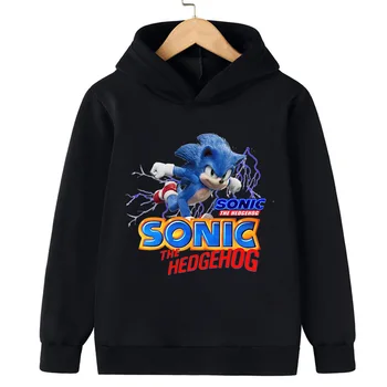 Sonic Lightning Dynamic Printed Kids' Hoodie, Let Children Wear Energetic Game-Inspired Playful Fashion Sense 1