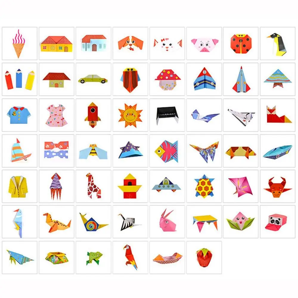 Creative Children Hand-cut Paper Paper Art Book Educational Early Learning Kids Craft Toys Handmade Paper Origami Folding Paper 2