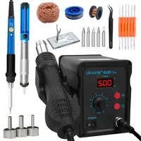 858D Hot Air Gun BGA Soldering Rework Station Blower Hair Dryer Hairdryer Soldering Heat Gun 220V 110V SMD SMT Welding Repair 1