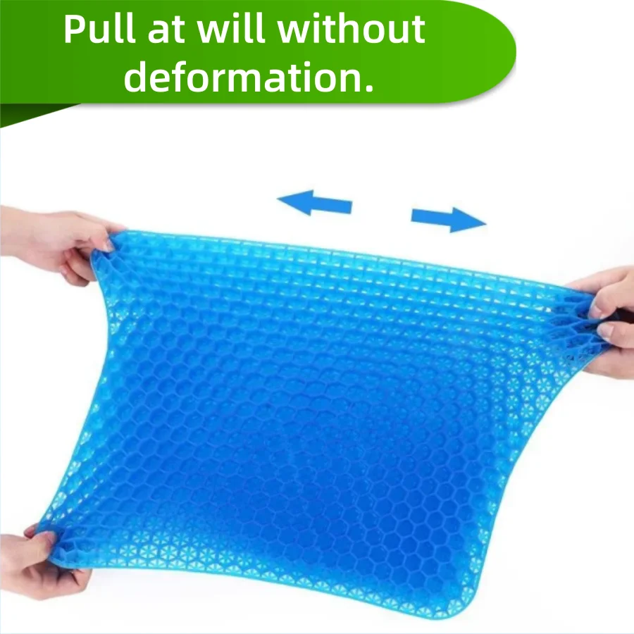 1pcs enlarged and thickened honeycomb gel cushion + free cloth cover - essential for sitting, office chair, car be in common use 5