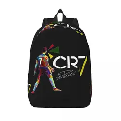 Cr7 Football Ronaldo Signature Backpack for Kindergarten Primary School Student Bookbag Boy Girl Kids Daypack Lightweight