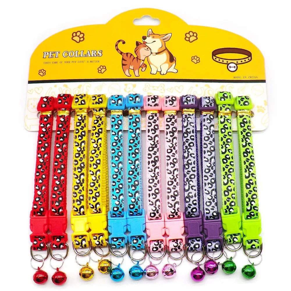 Dog Collar with Bell Nylon Dog Cat Collar Neck Strap Camo Adjustable 12Pcs Pet Accessories dog collar,pet collar