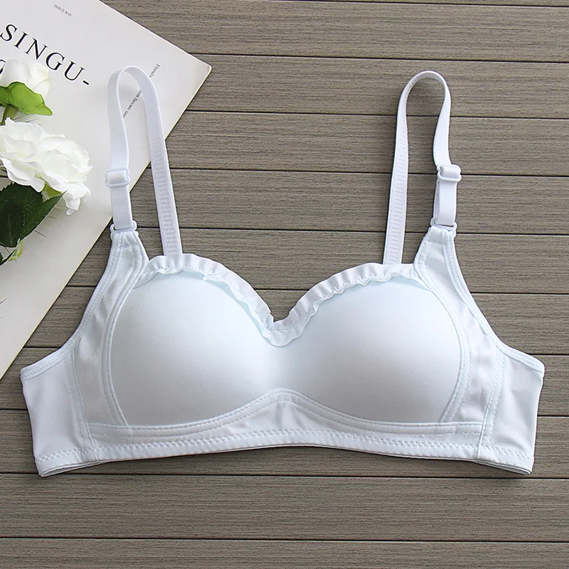 Sweet Lingerie for Women Cute Little Boobs Gather Lace Student Girl Bra Thin 3