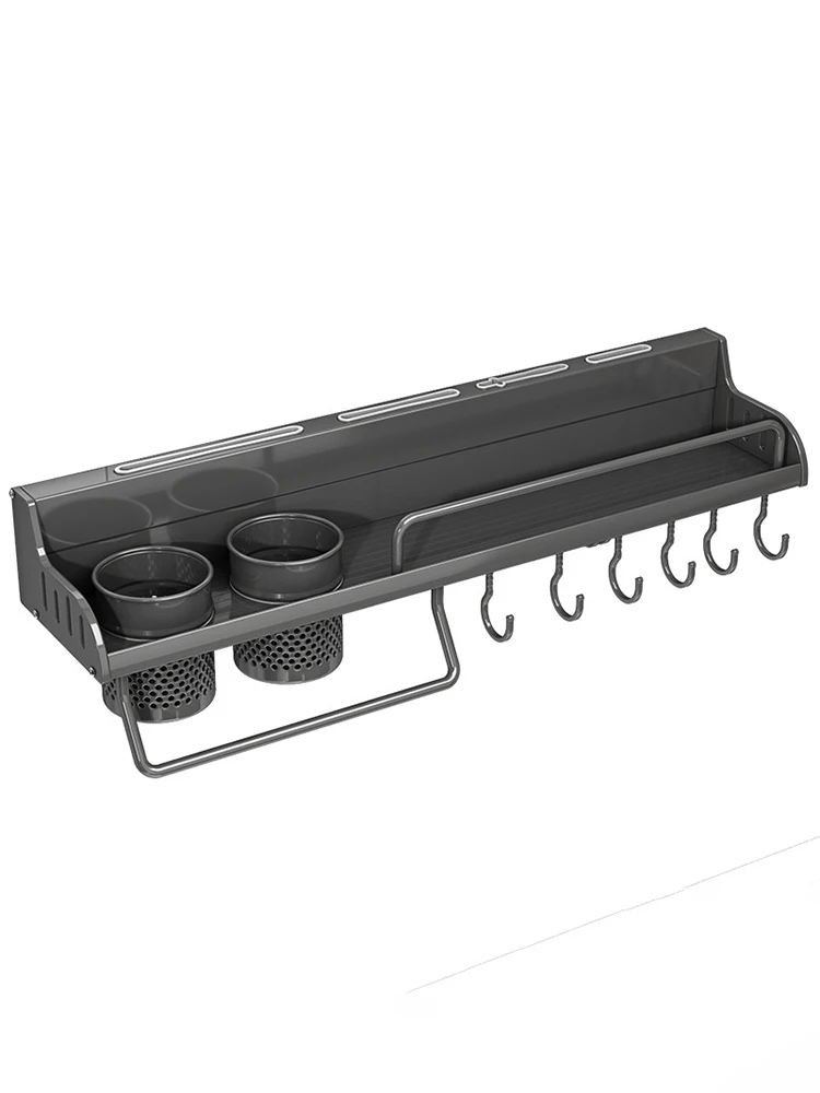 Kitchen Organizer Shelf Wall-mounted Spice Storage Rack Kitchen Knife Holder Wall Seasoning Chopstick Spoon Shovel Storage Shelf