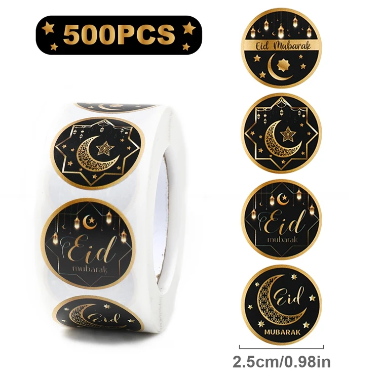 Adesivi EID Mubarak Decorazione Ramadan 2025 Per Regali Di Favore
