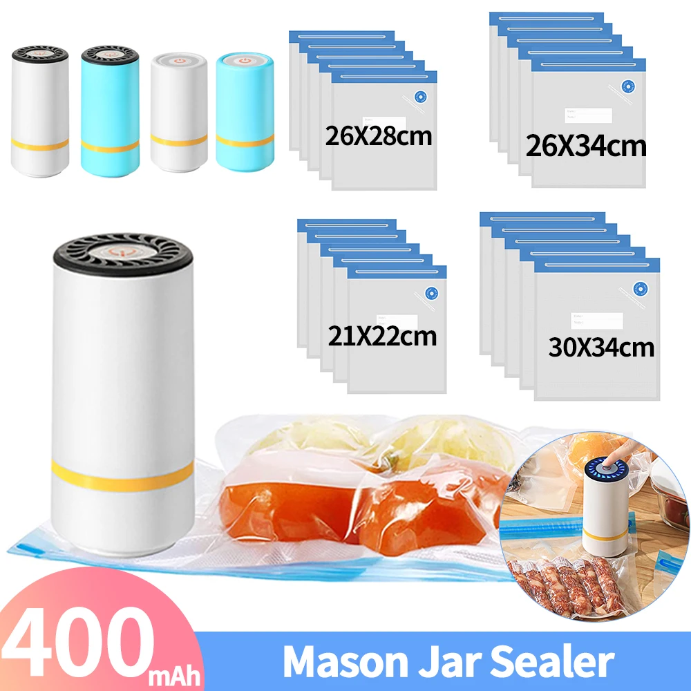 Universal Mason Jar Sealer Vacuum Kit BAP Free Vacuum Sealing Machine Food Storage Heat Resistant for Wide Mouth Kitchen Gadgets kitchen tools plastic sealing machine food storage set