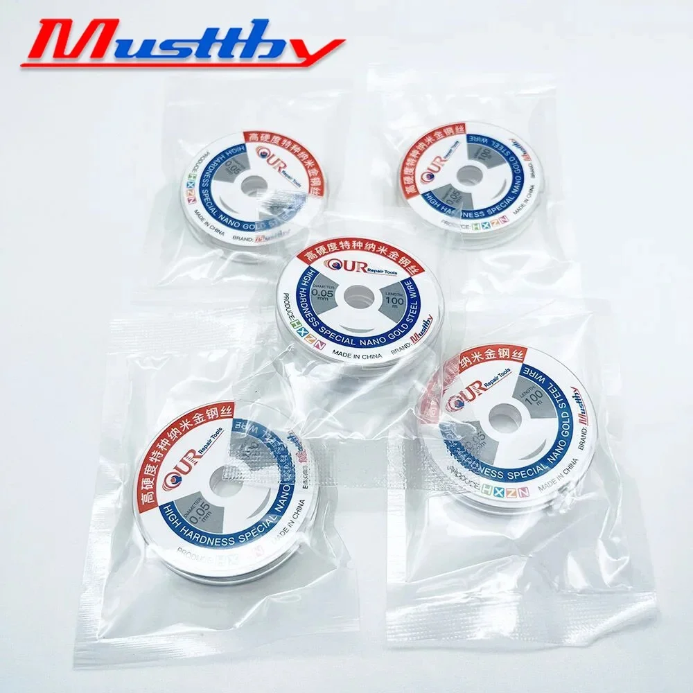 Musttby  0.02mm 0.025mm 0.028mm 0.035mm 0.04mm 0.05mm Gold Wire For Phone LCD Screen Cutting Line Separator Repair Tool