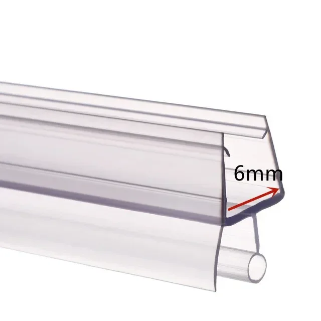 Frameloze Douchedeur Bodemafdichting Voor 8 Mm En 10 Mm Glazen Deuren, 70 Cm /27,6 Inch Afdichtingsstrip Met Druppelrail, Stopt Douchelekken En Creëert Een Waterbarrière, Transparant Vinyl (Size : 10m