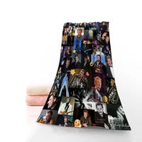 Johnny Hallyday Towel Printed Cotton Face/Bath Towels Microfiber Fabric For Kids Men Women Shower Towels 70X140cm 1