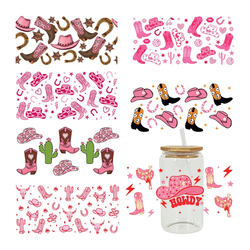 UV DTF Transfer Sticker Cow For The 16oz Libbey Glasses Wraps Bottles Cup Can DIY Waterproof Decals D3960