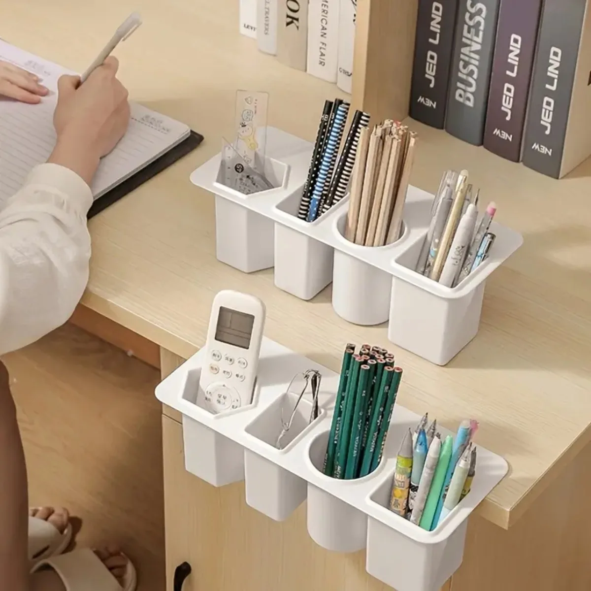 Table side storage tube large capacity multifunctional wall mounted four bedroom storage box cosmetics and stationery