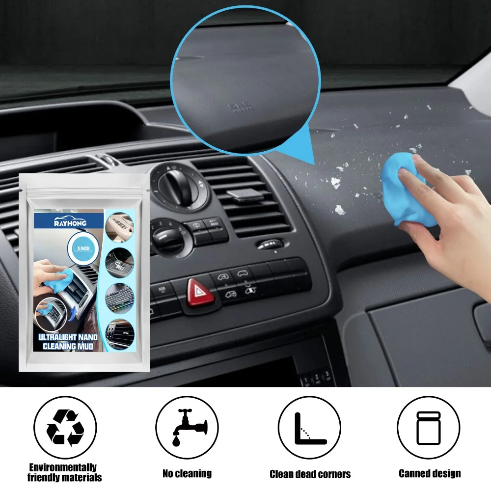 

Car Cleaning Gel Reusable Car Interior Cleaner Gel Auto Air Vent Interior Detail Removal Putty Cleaning Cleaner Car Accessories