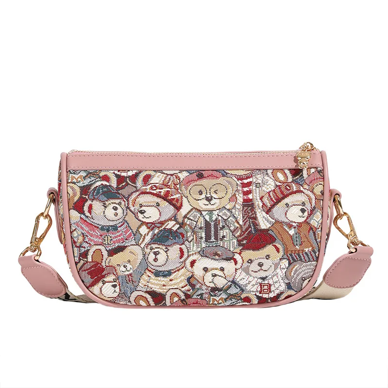 Beibaobao New Retro Fashion One Shoulder Crossbody Bag Casual Women's Bag Chest Women's Small Bolso de mujer