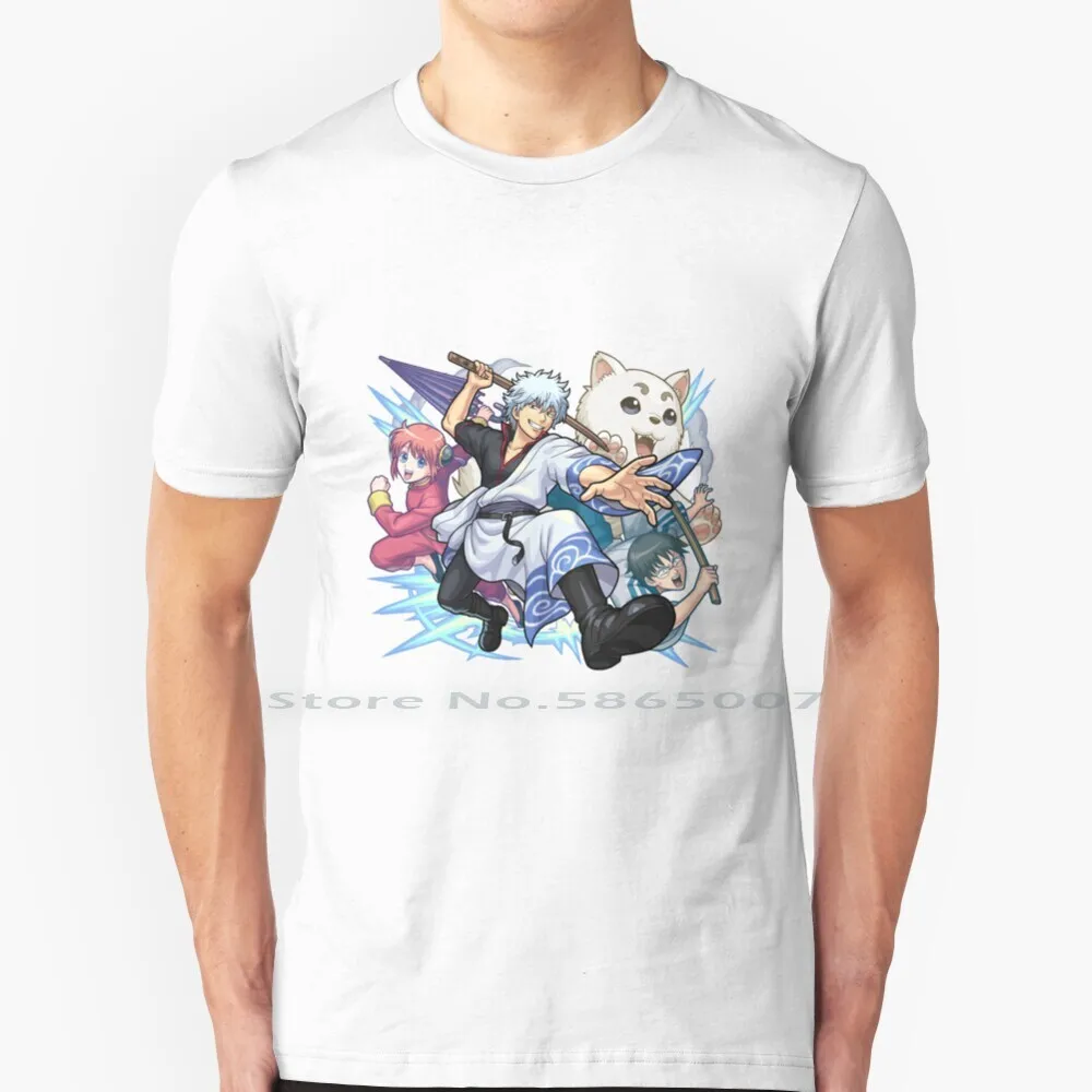 Yorozuya-Gintama T Shirt 100% Cotone Gintama Anime Manga Kagura Elizabeth Carino Shinpachi Yorozuya Katsura Divertente Sadaharu Cool
