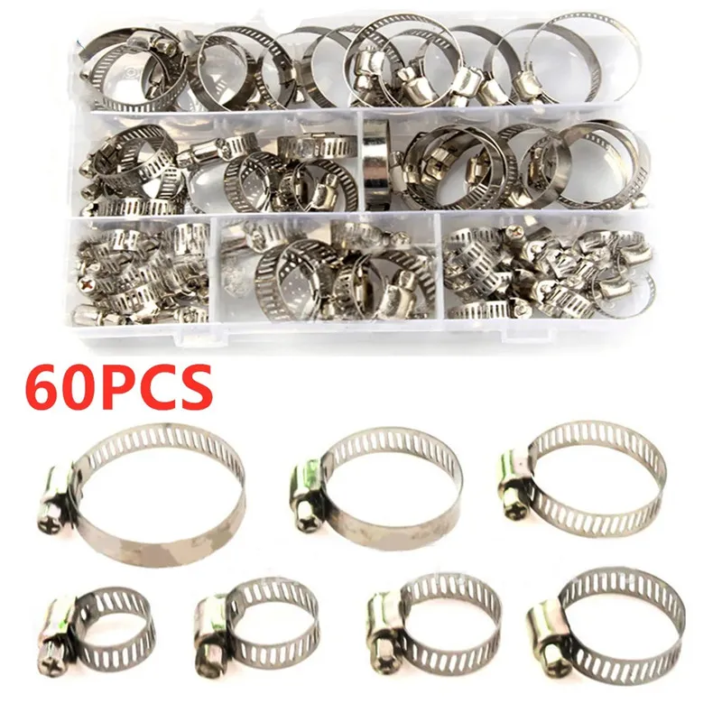 

Cross-border E-commerce Sales Of 60/61PCS Box Clamp Hoop Joint Stainless Steel American Throat Hoop Clamp Combination