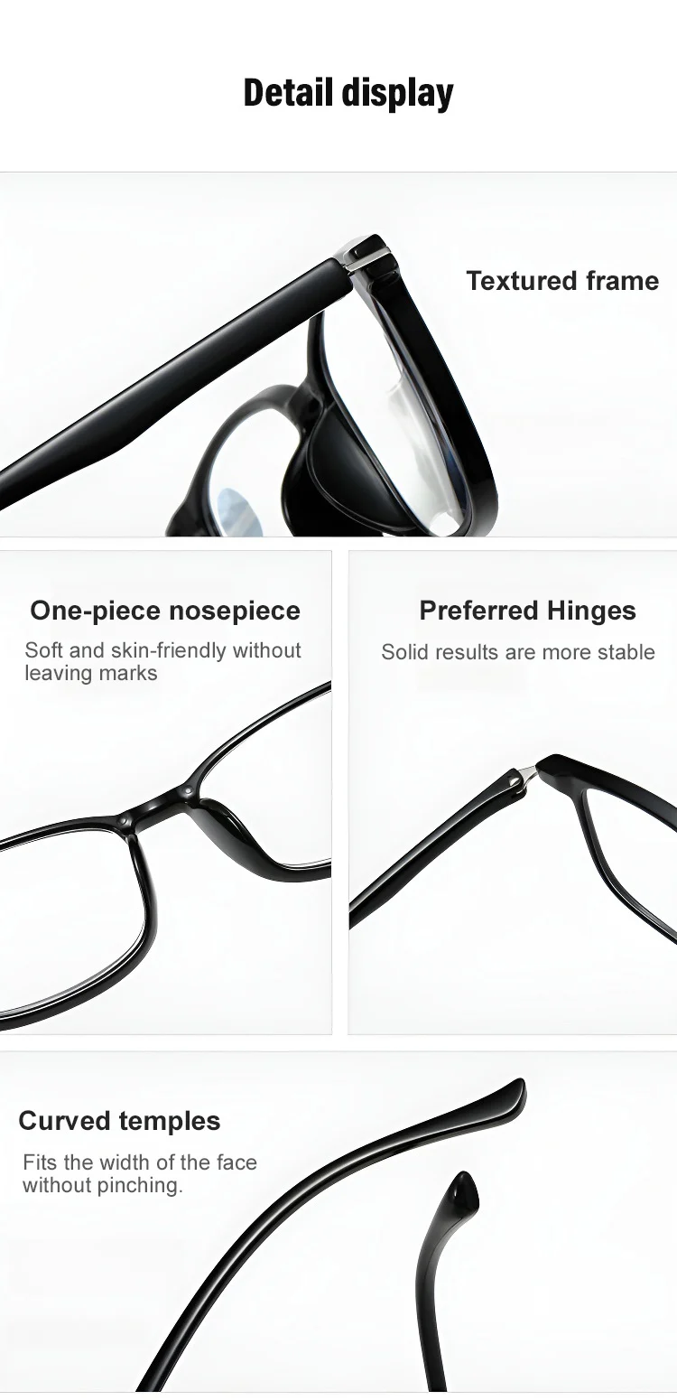 Titanlegierung, blaues Licht blockierende Lesebrille, Presbyopie-Brille, Anti-Müdigkeit, Hyperopie-Brille – Detail 16