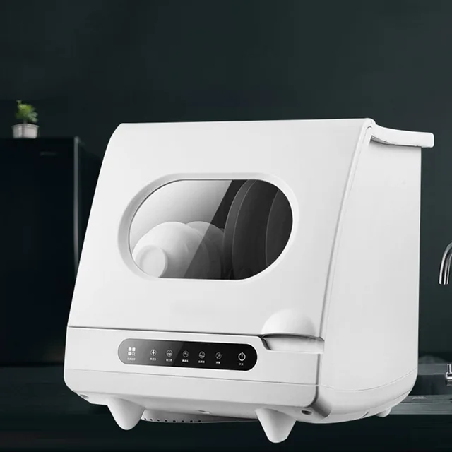 Mini lavastoviglie domestica automatica intelligente Lavatrice da appoggio in acciaio inossidabile facile da installare per uso domestico e alberghiero 3