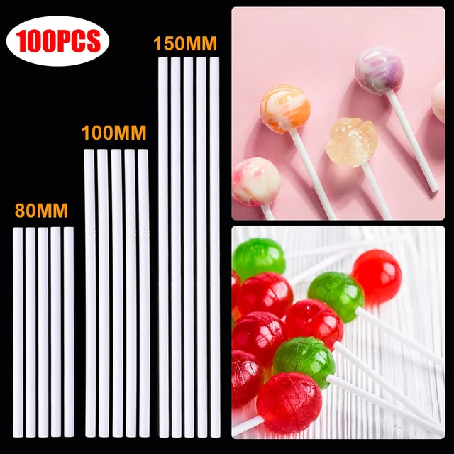 Clearance Sale! 100Pcs Lollipop Sticks 6 Inch Acrylic CandySticks