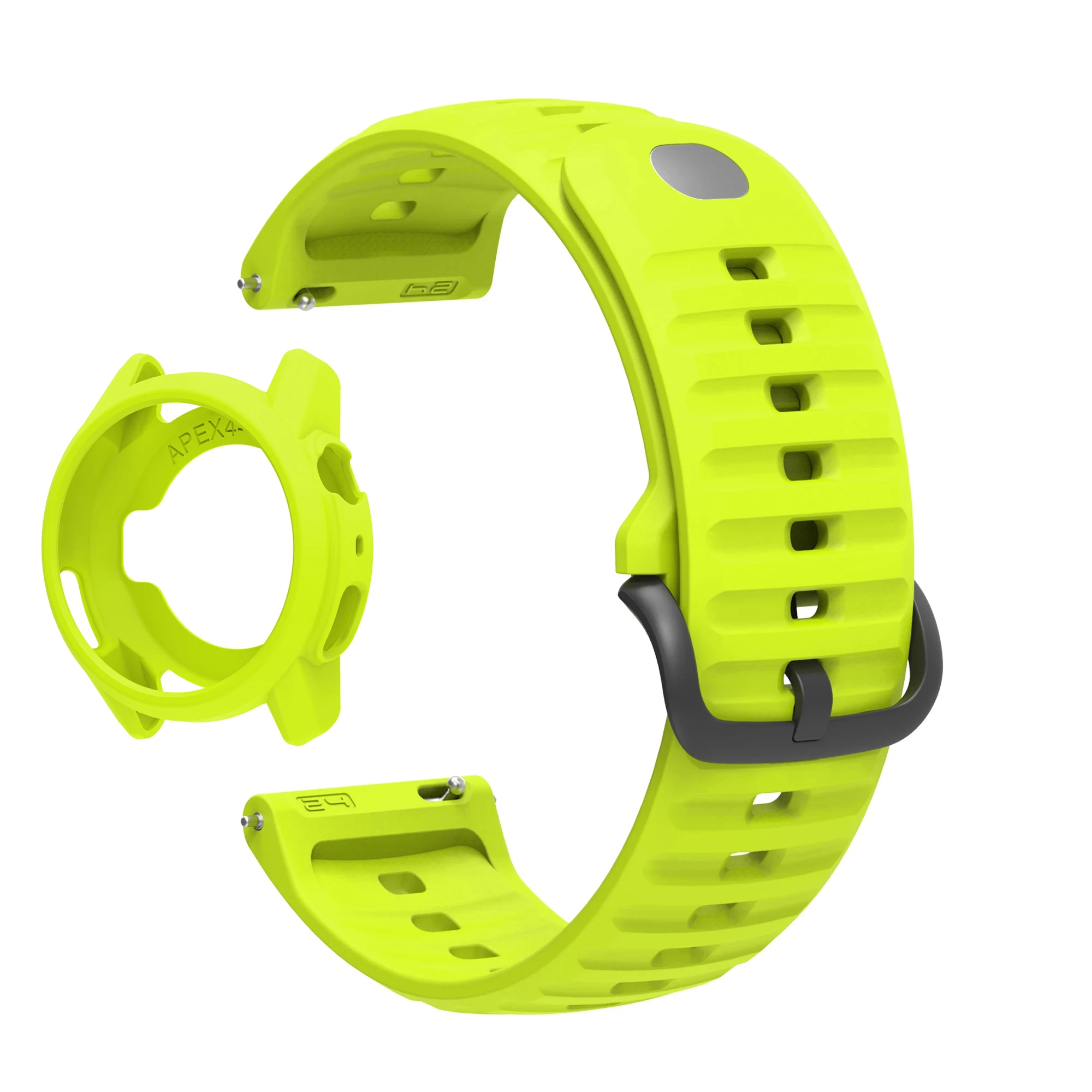 Silicone Strap Watch Band with Protective Cases - Sport Bracelet & Cover