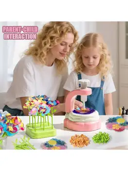 Kit artigianale per fiori per bambini con giocattoli artigianali artistici per macchine da stampa per regalo per bambini