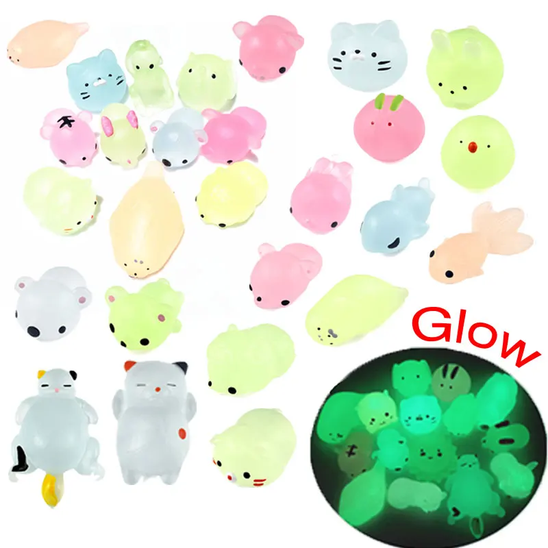 

Glow Squeeze Party Favors Stress Anima Mochi Toys For Kids Balle Kawaii Anti Stress Toy Pelota Antiestres Funny Birthday Gifts
