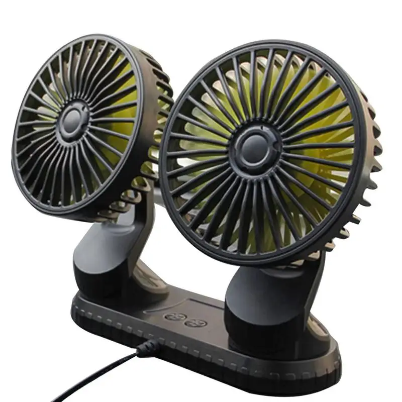 

USB Car Fan Portable 360 Degrees Rotatable Cooling Air Fan Portable Electric Auto Fans For Vehicle Dashboard Truck Van SUV RV