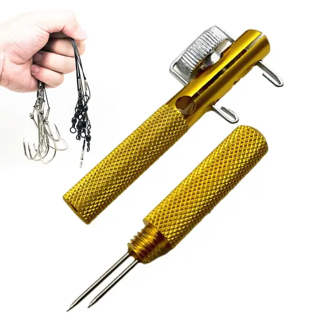 Fish Hook Knot Tying Tool Manual Fishing Hook Tier Double-Headed