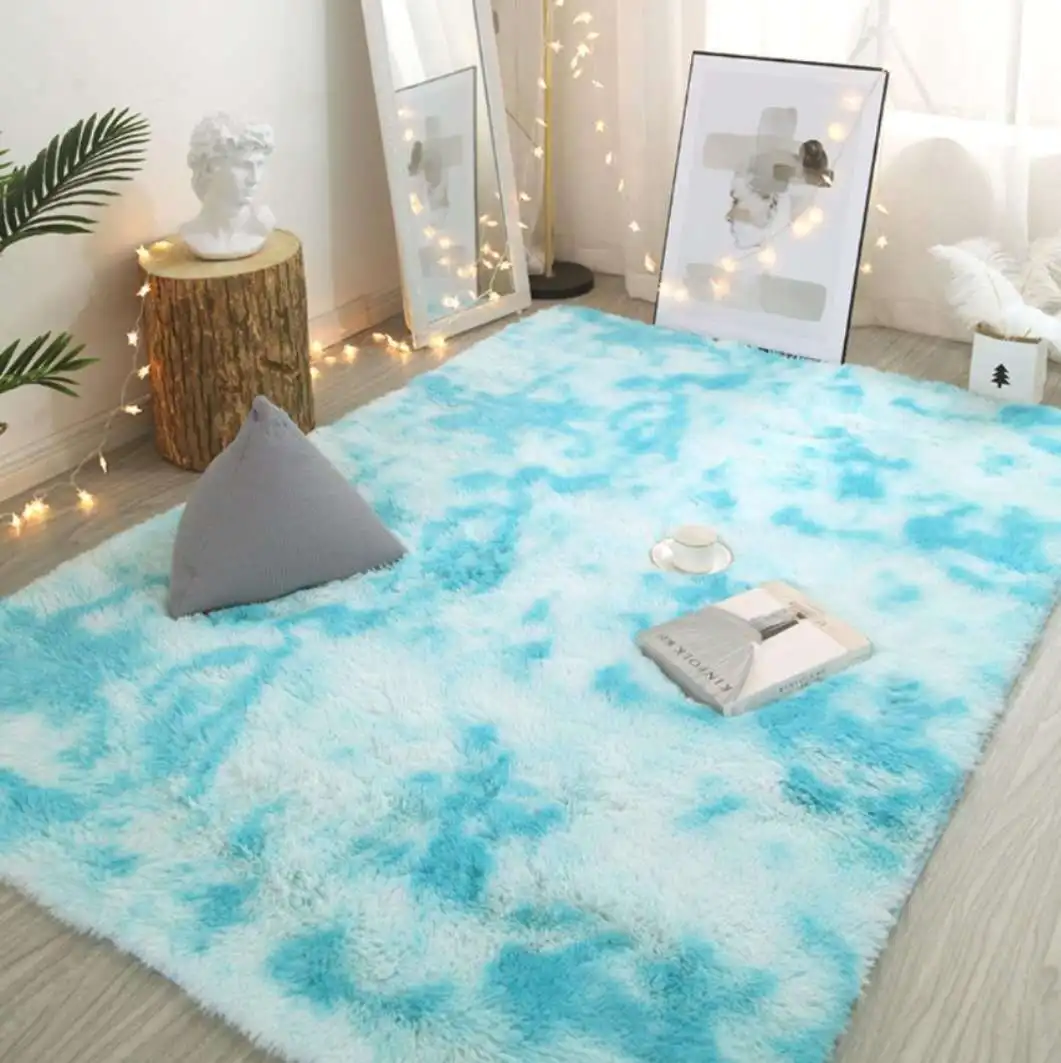 

7522 Pink Bedroom Carpet For Children's Room Cute Girls Floor Soft Mat Living Room Decoration White Fluffy Large Kids Bedside